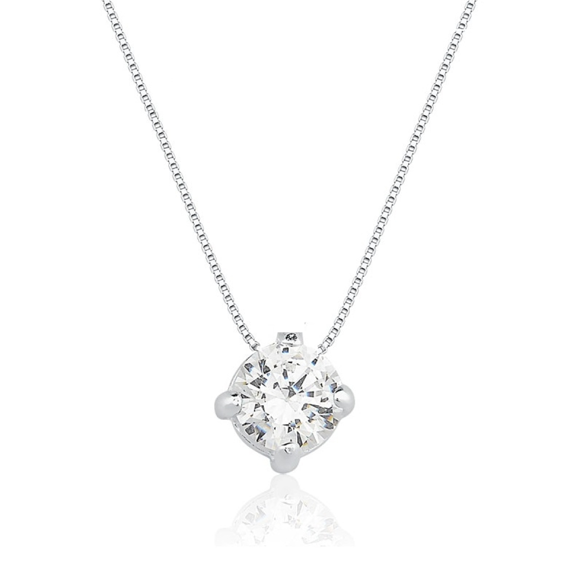 Corrente e Pingente Ponto de Luz - Gargantilha