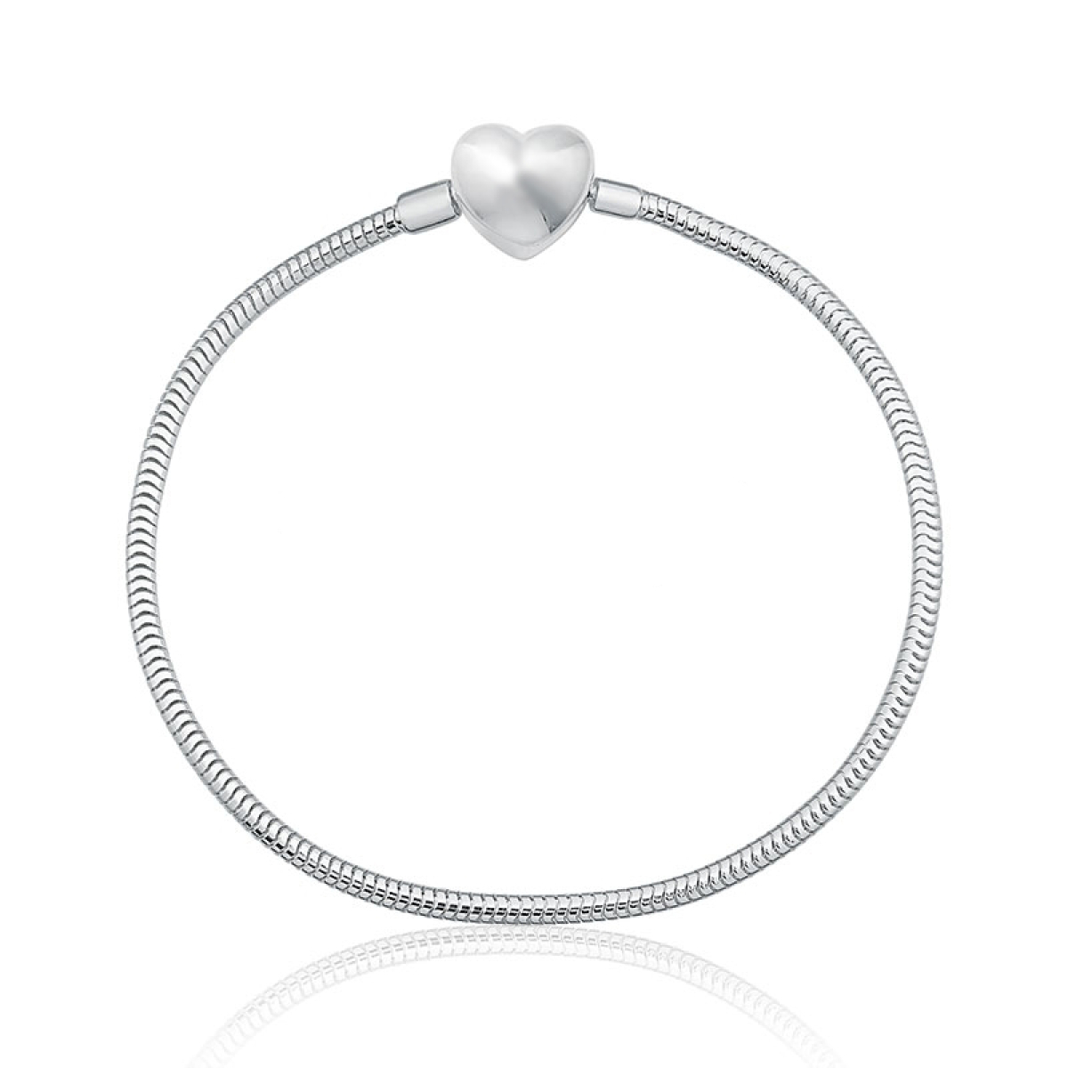 Pulseira com Fecho Coração para Berloques (Charms)