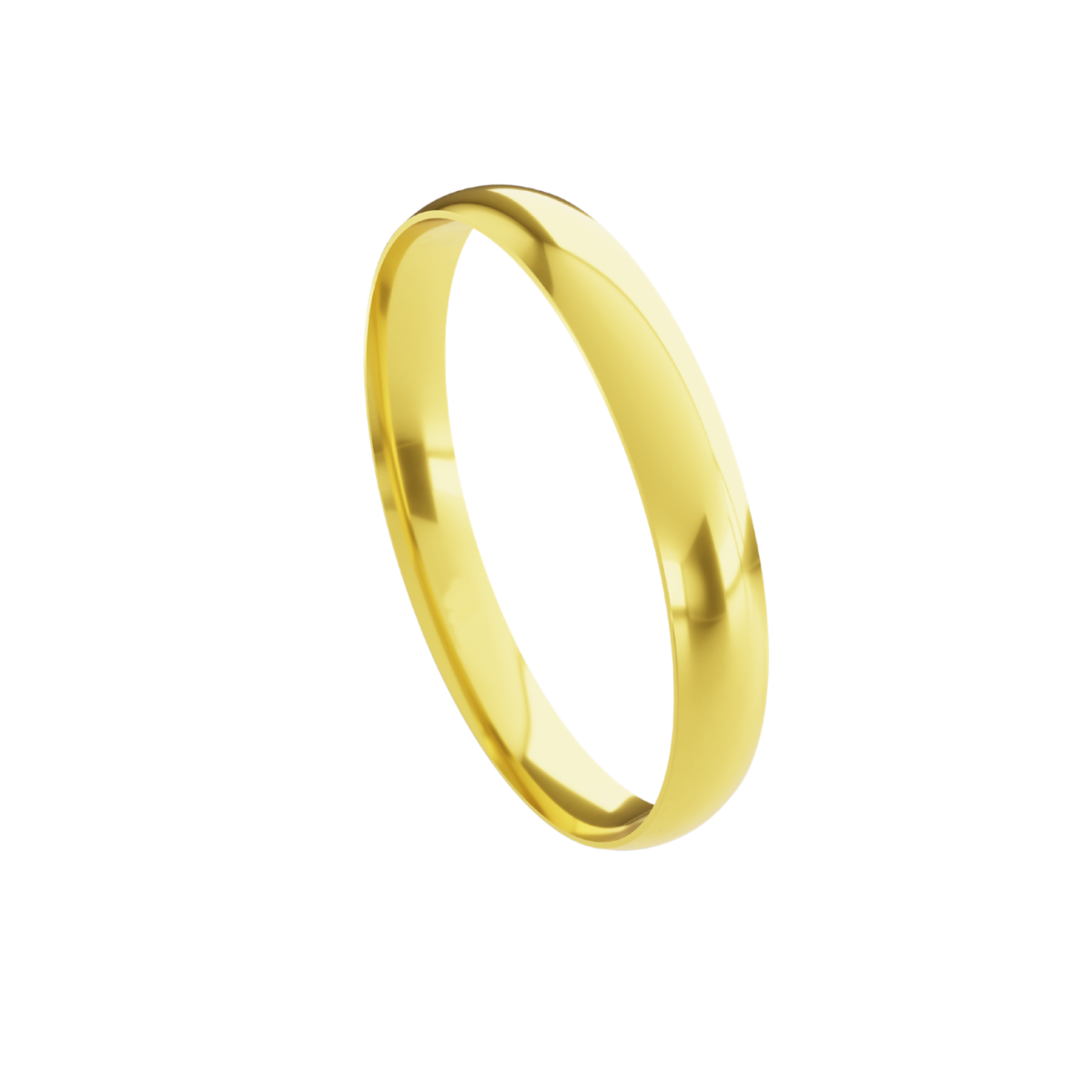 Aliança em Ouro 18k - Tradicional Semi Confort - 3mm
