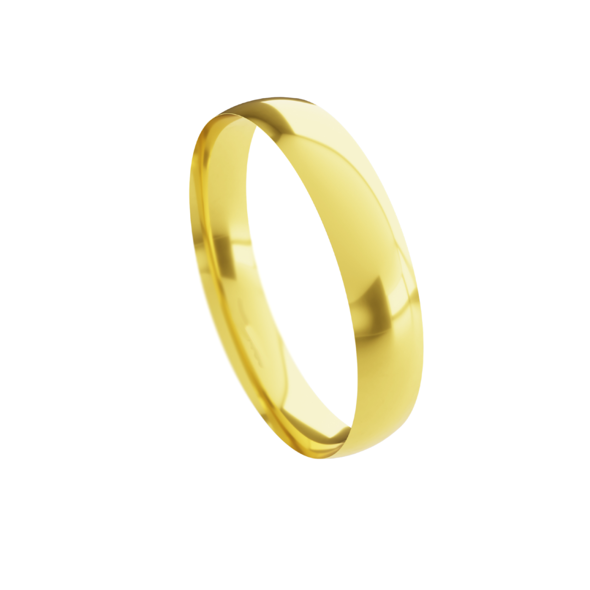 Aliança em Ouro 18k - Tradicional Semi Confort - 4mm