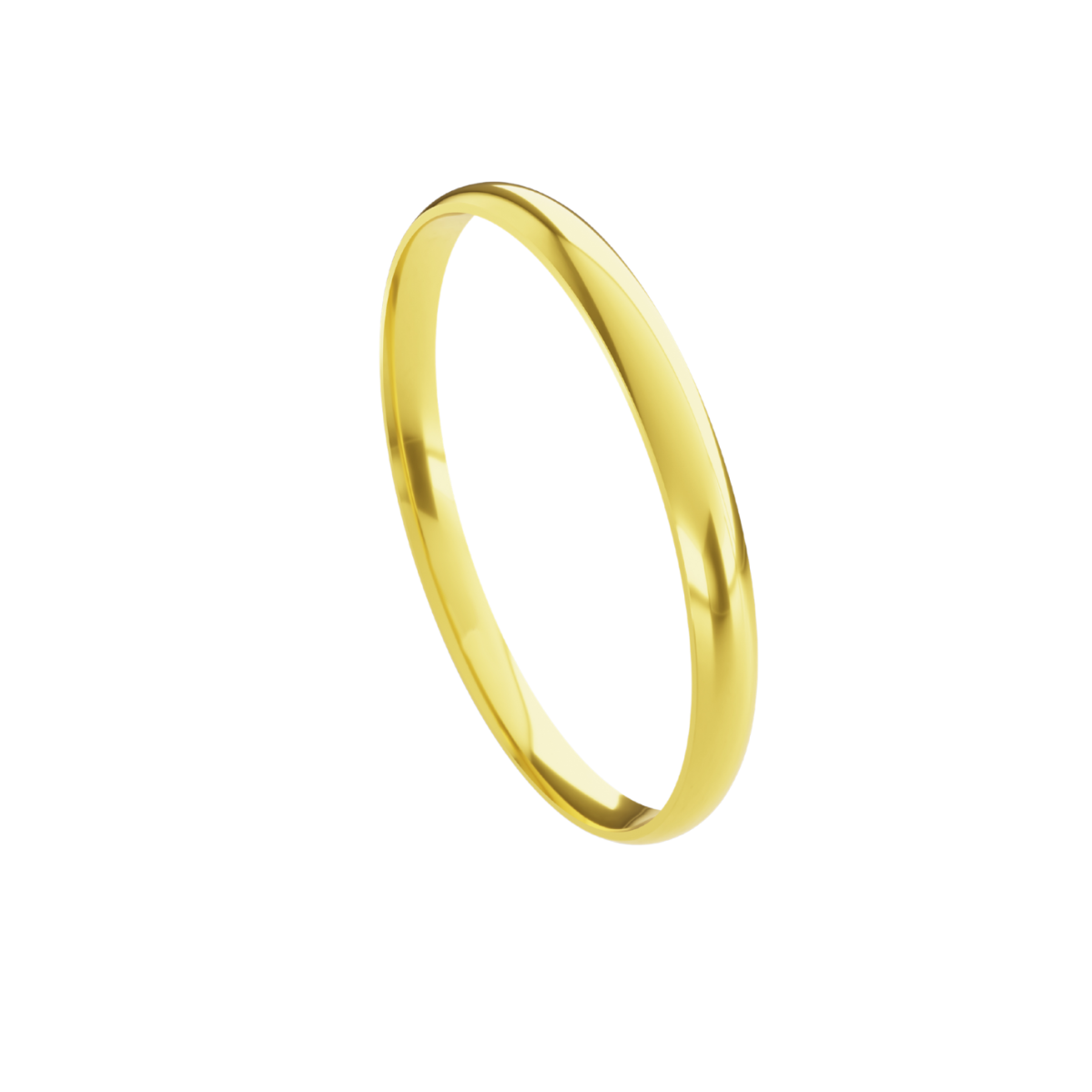 Aliança em Ouro 18k - Tradicional Semi Confort - 2mm