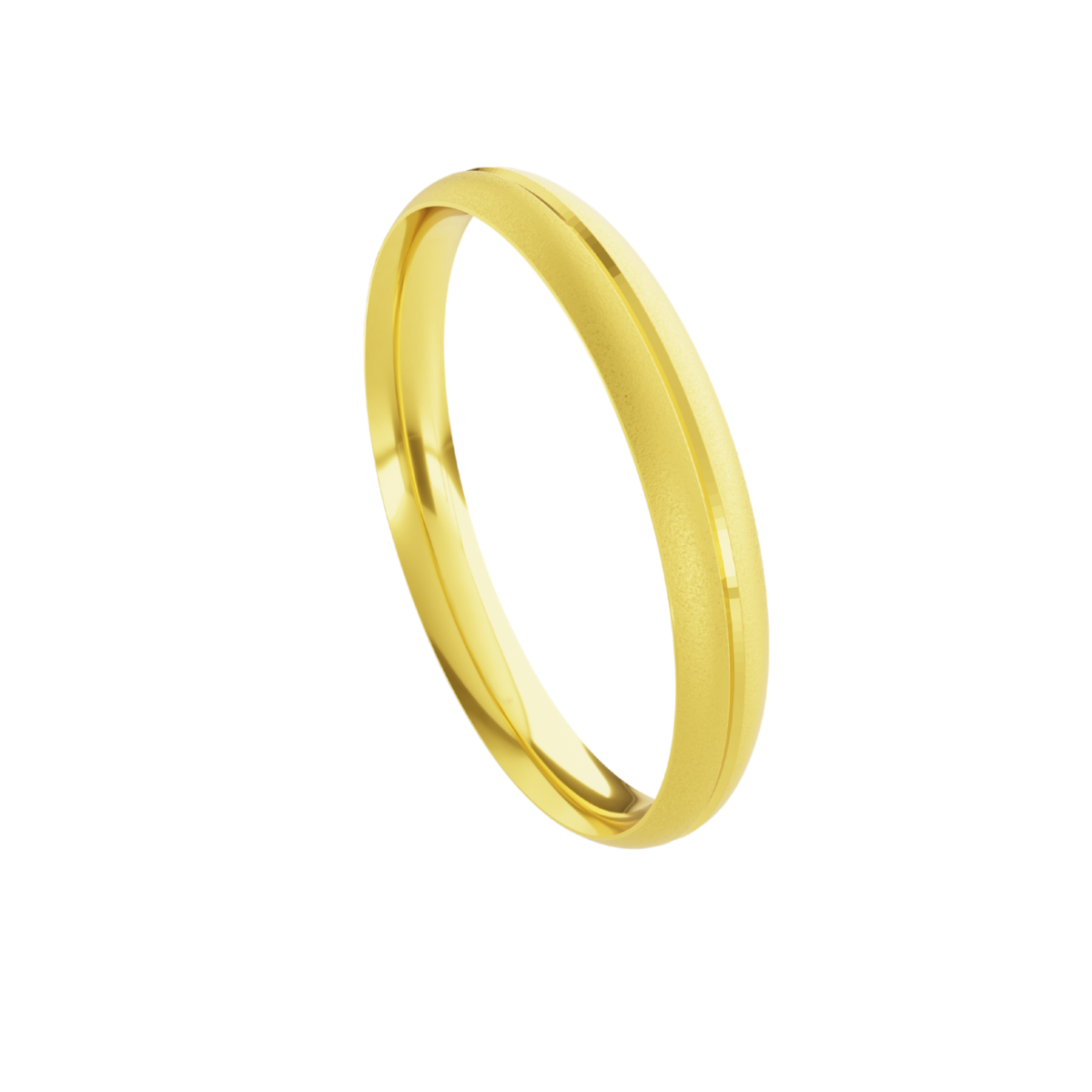 Aliança em Ouro 18k - Tradicional Confort Friso - 3mm