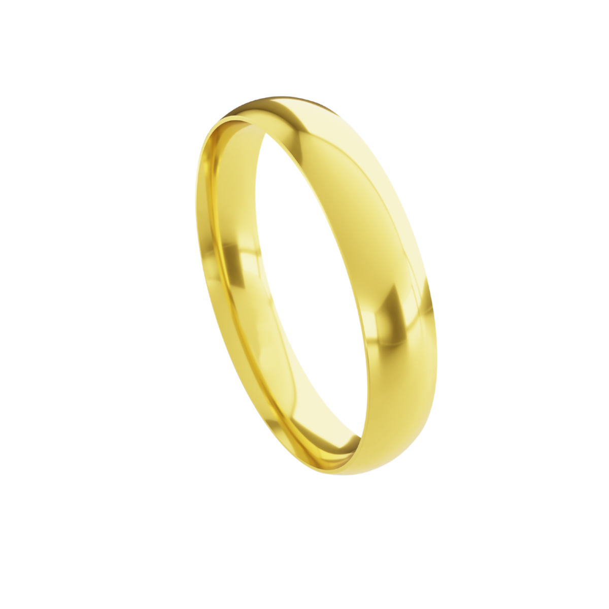 Aliança em Ouro 18k - Tradicional Semi Confort - 4mm