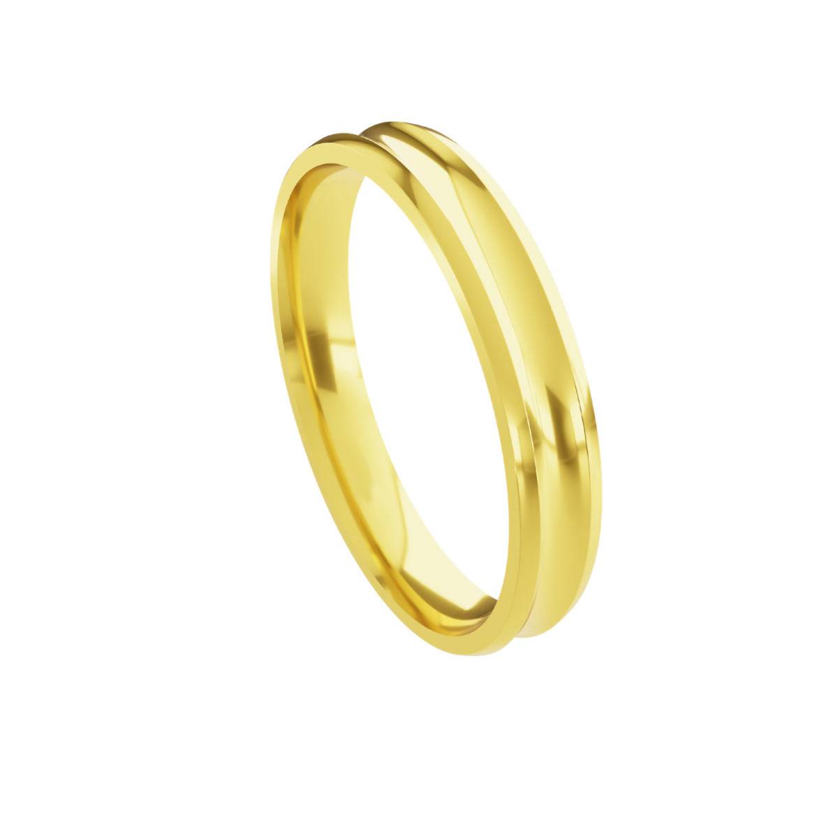 Aliança em Ouro 18k - Côncava - 3,5mm