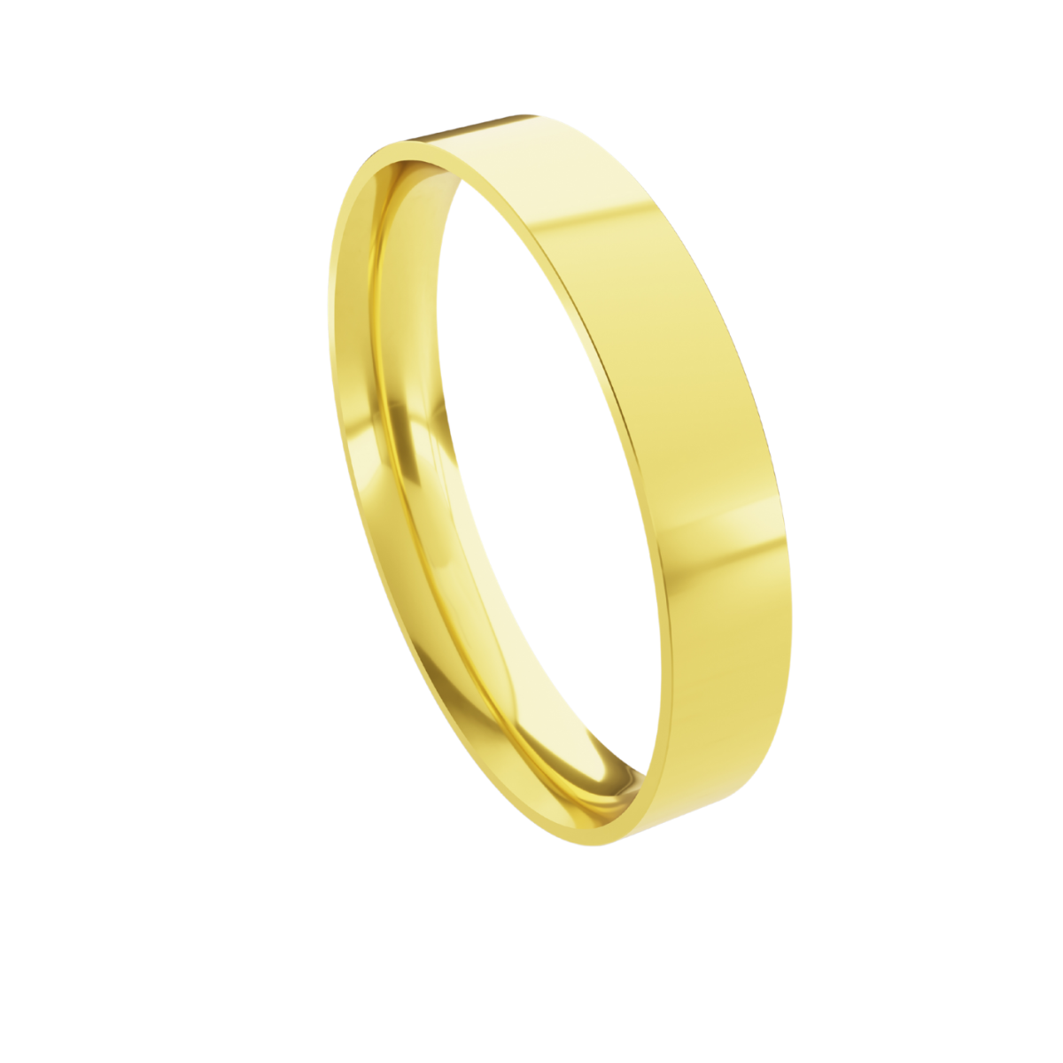 Aliança em Ouro 18k - Reta Semi Confort - 4mm