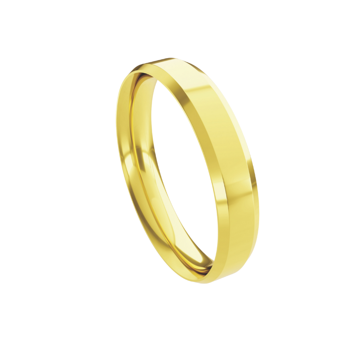 Aliança em Ouro 18k - Quinada - 4mm