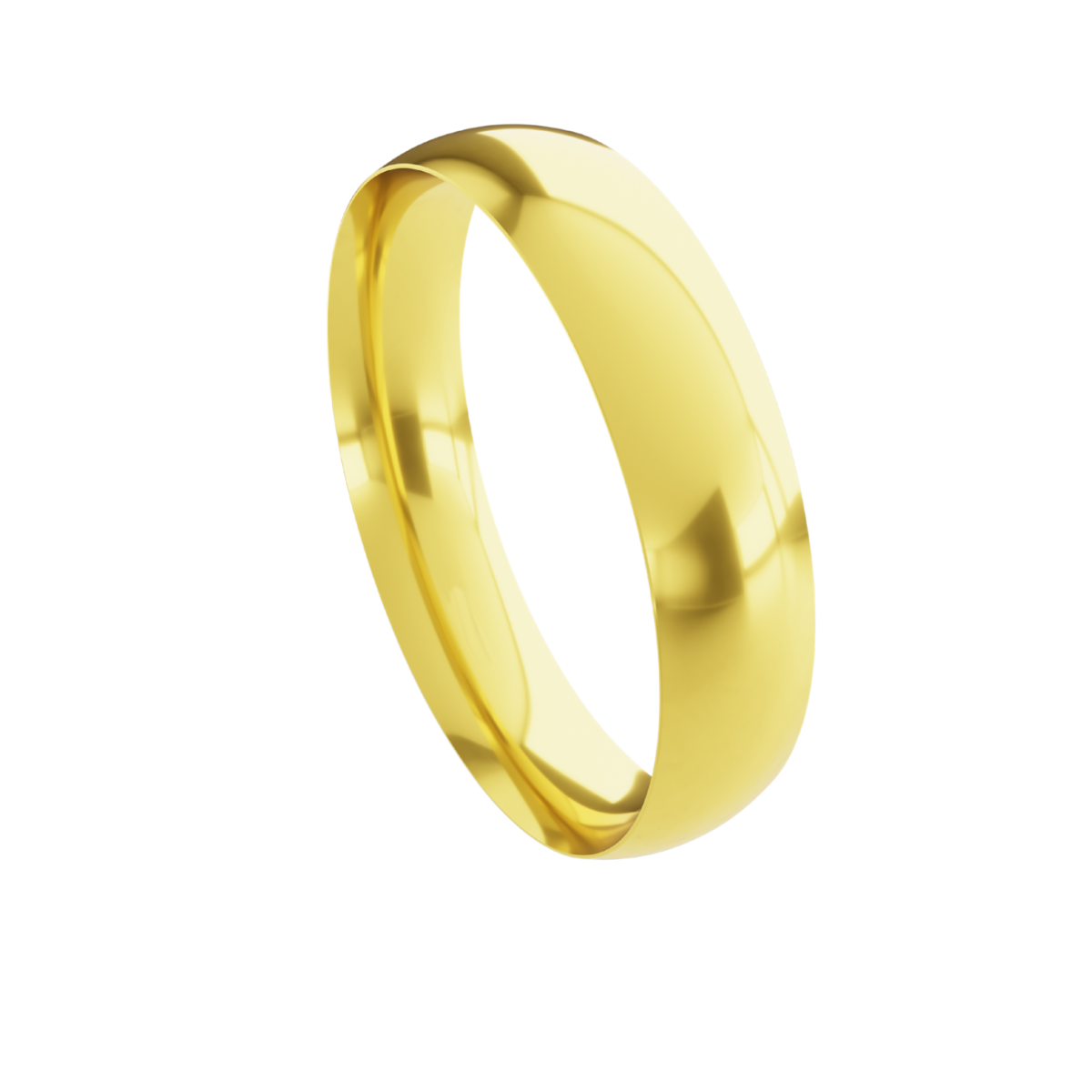 Aliança em Ouro 18k - Tradicional Semi Confort - 5mm