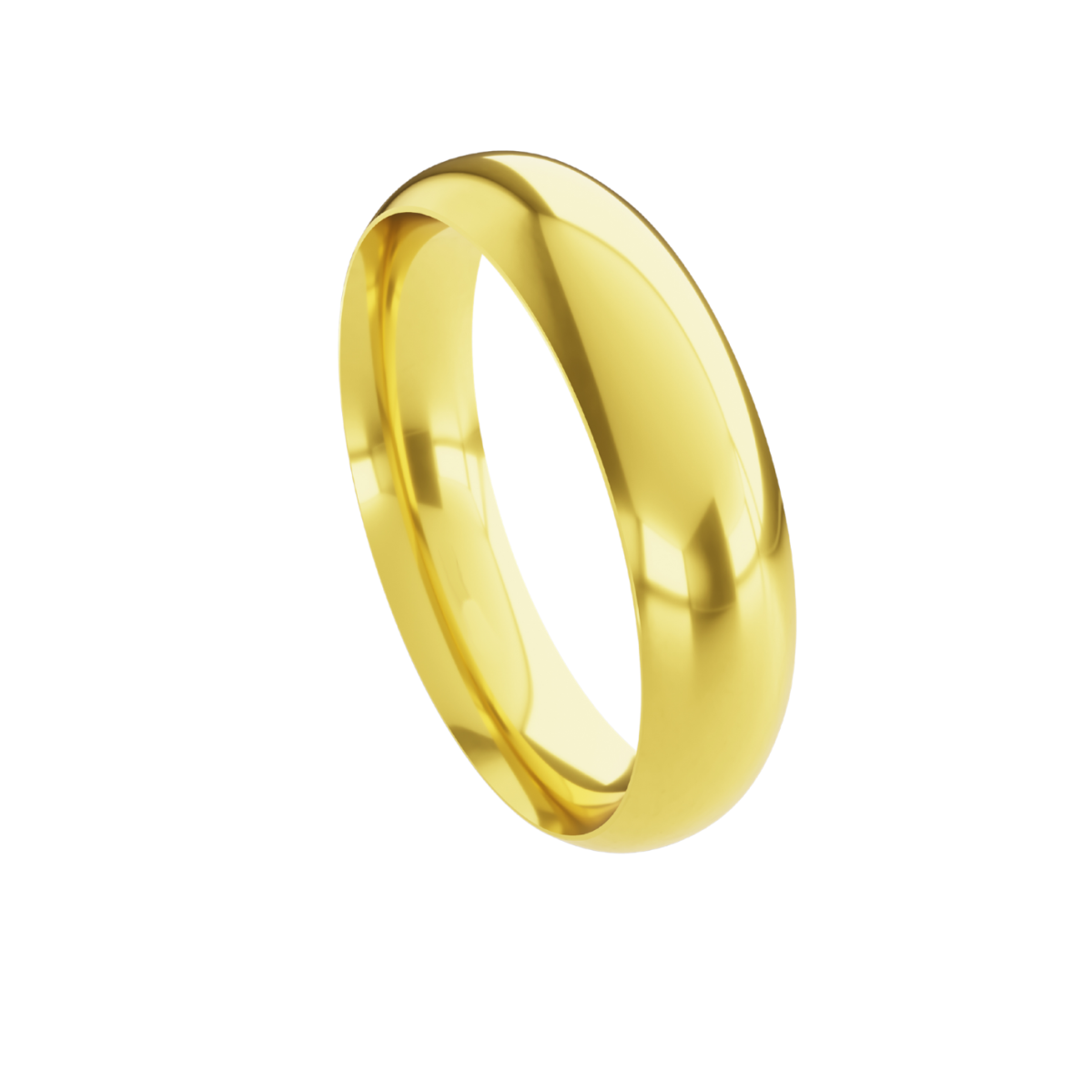 Aliança em Ouro 18k - Confort Cravejada Alta - 5mm