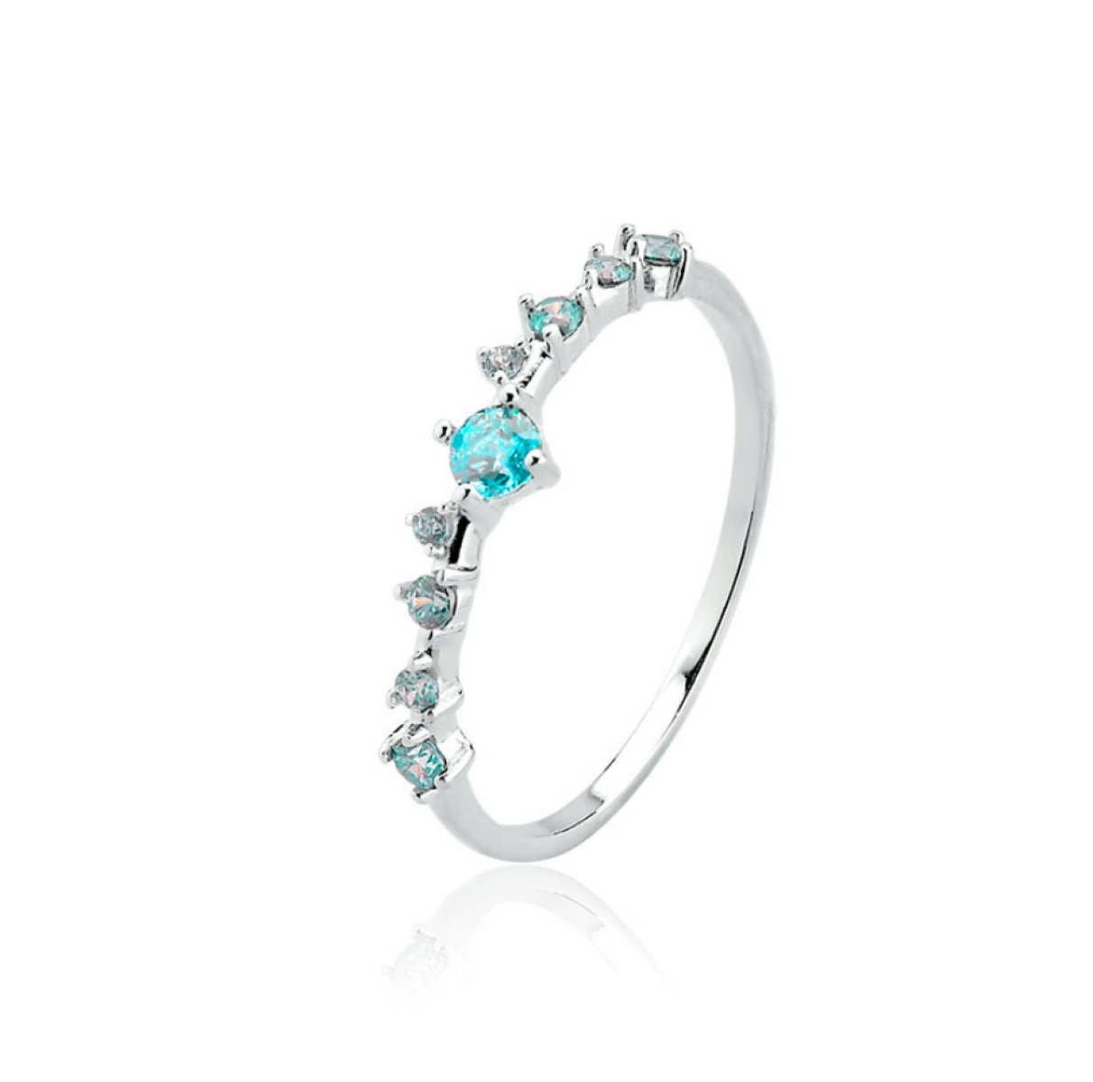 Anel Coroa Cravejada Verde