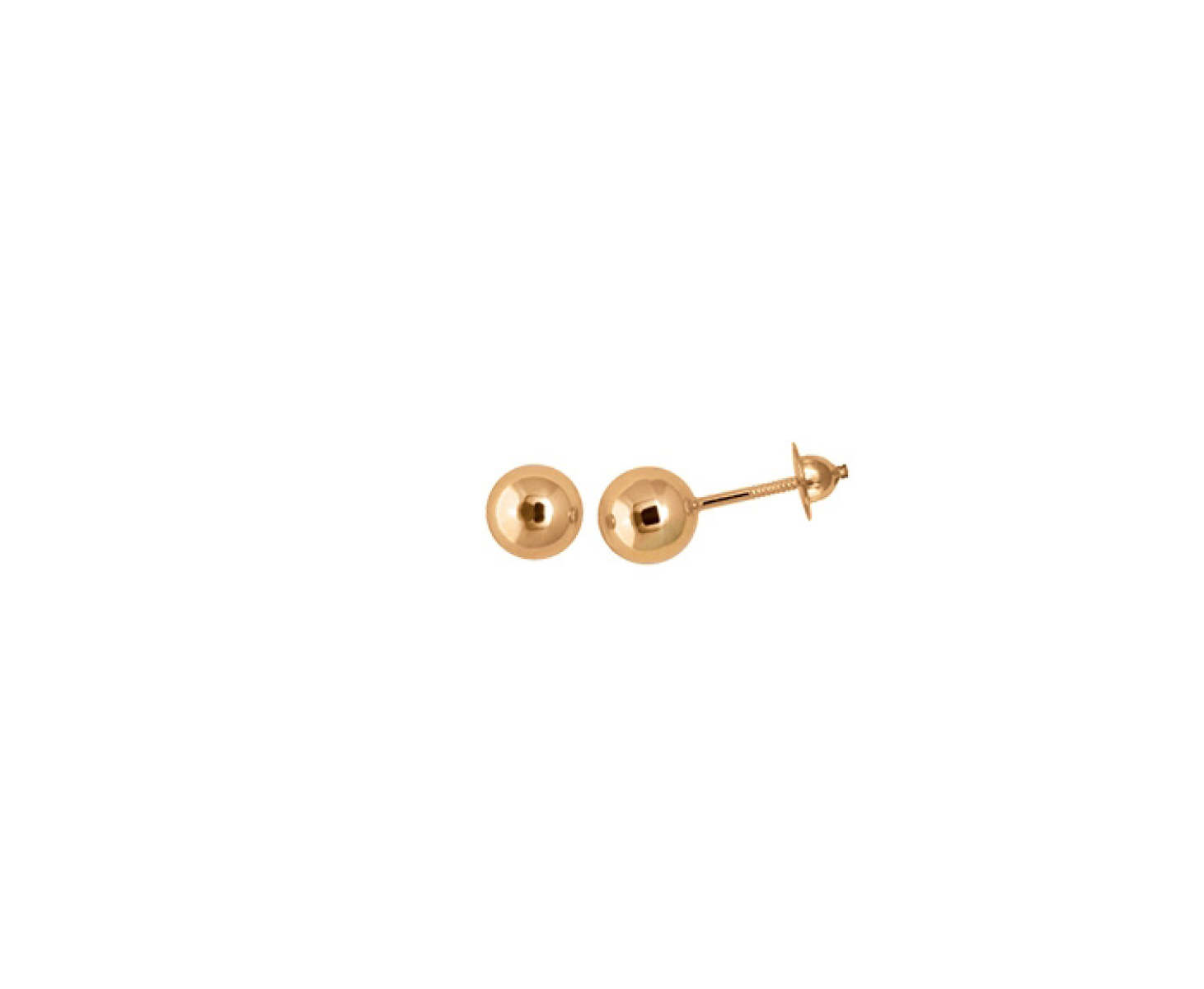 Brinco em Ouro 18k - Bola - 5mm