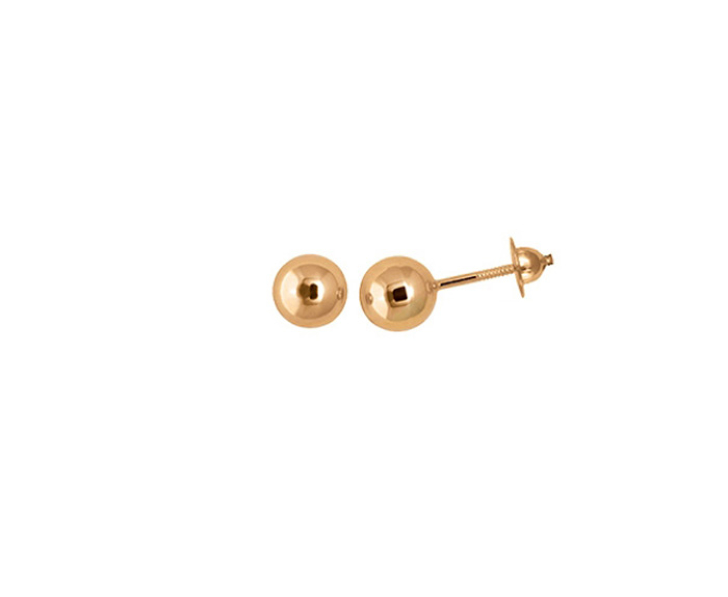 Brinco em Ouro 18k - Bola - 6mm