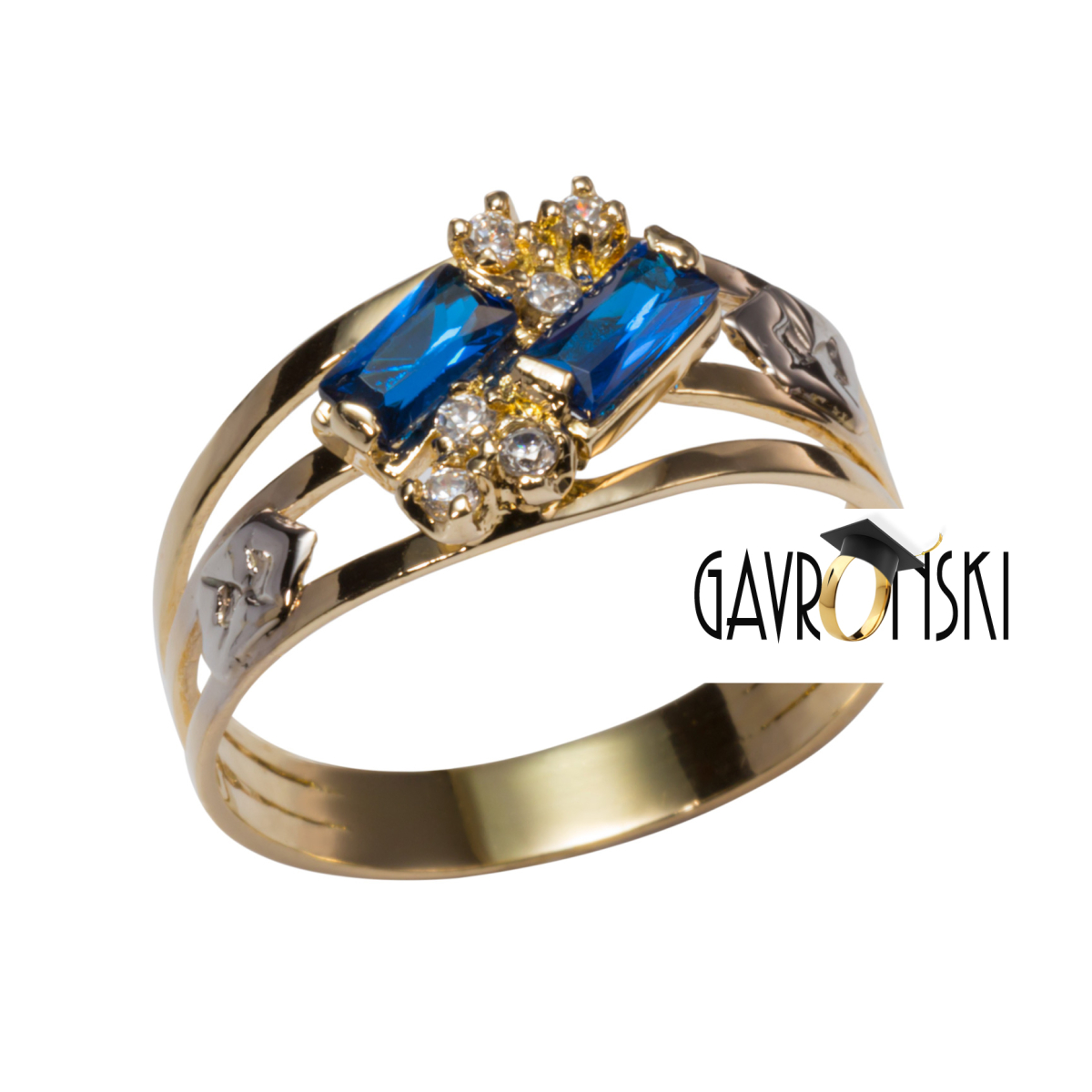 Anel de Formatura em Ouro 18k - 2 Cursos