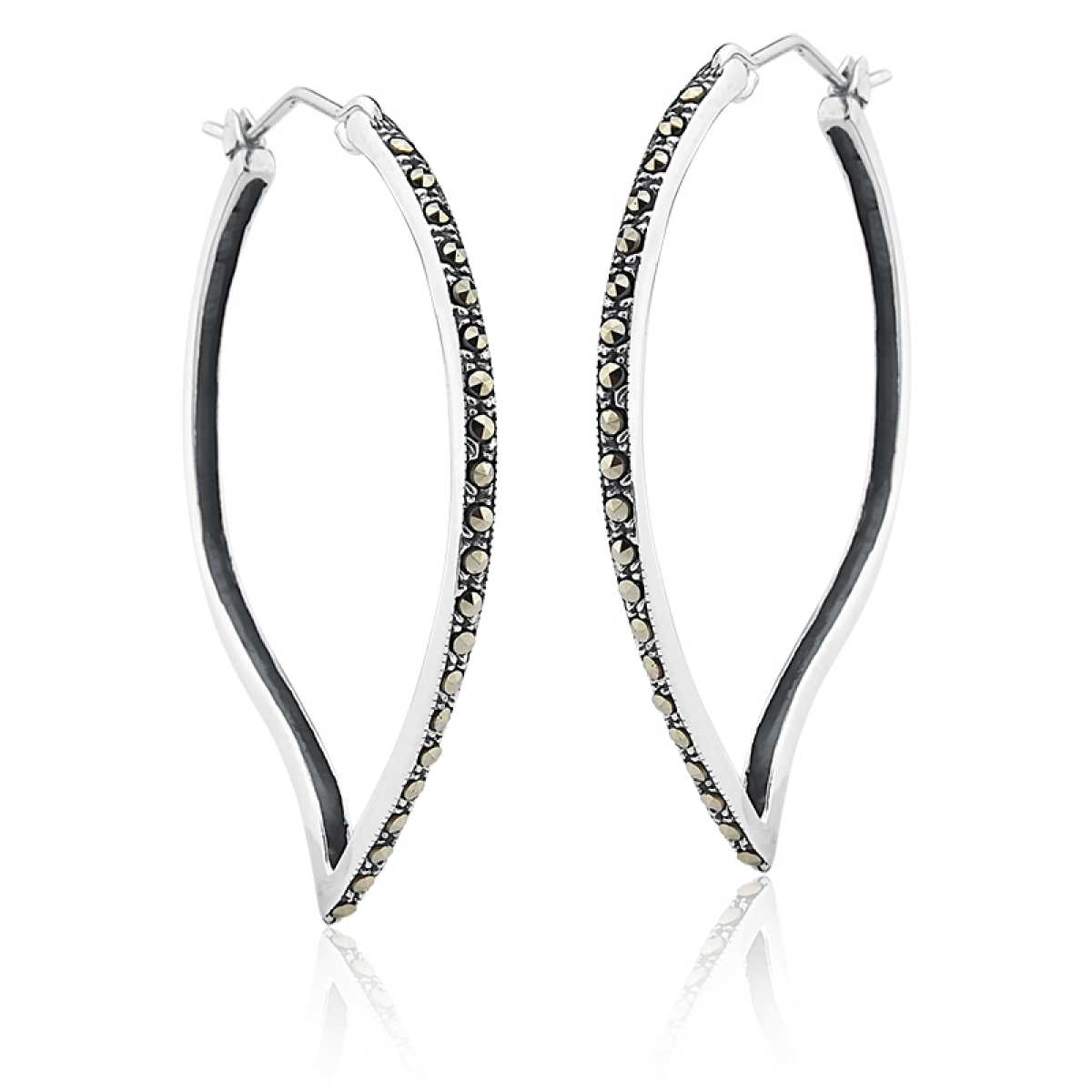 Brinco Argola com Marcassitas