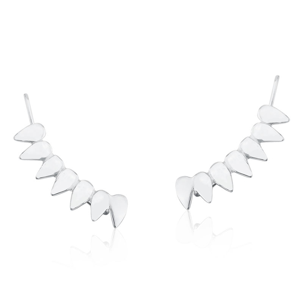 Brinco em prata com gotas Alinhadas 