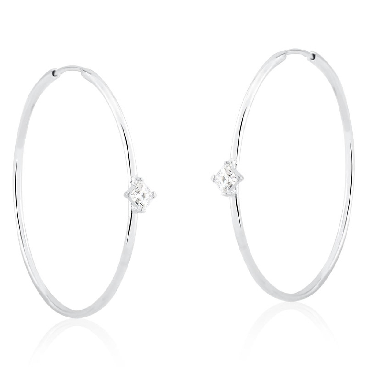 Brinco Argola com pedra Carre 4x4