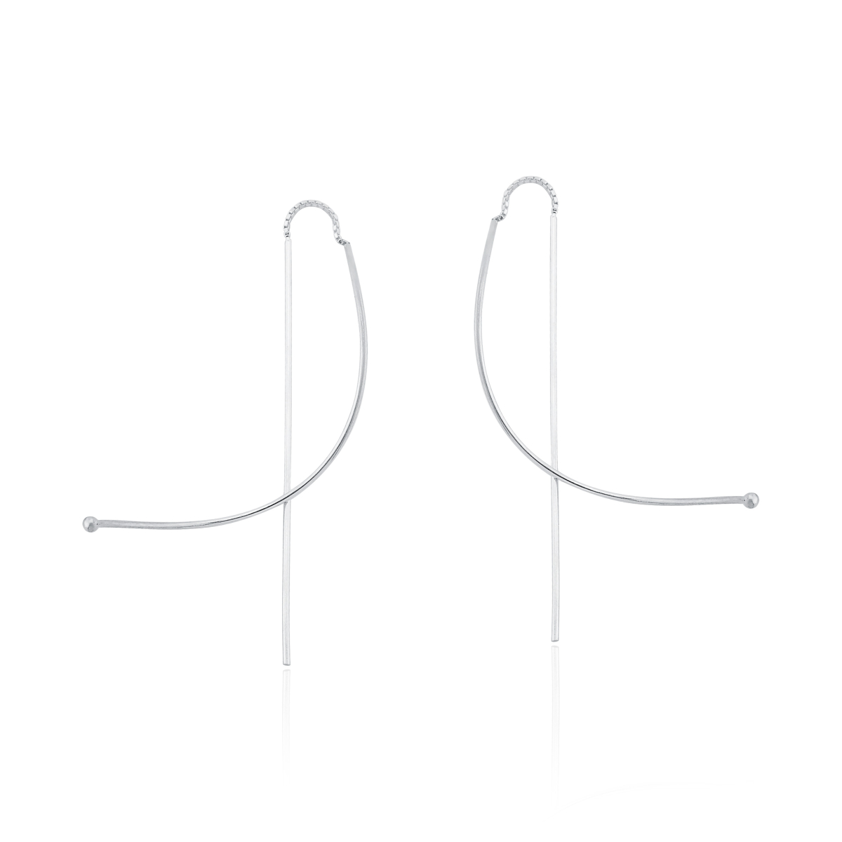 Brinco com corrente veneziana e haste torcida 