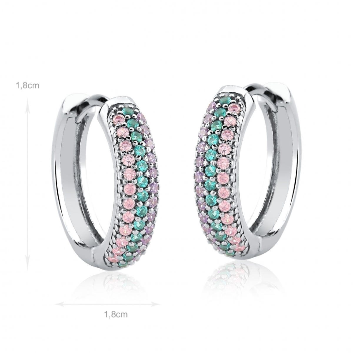 Brinco Arola Bananinha com 3 linhas de Zircônia