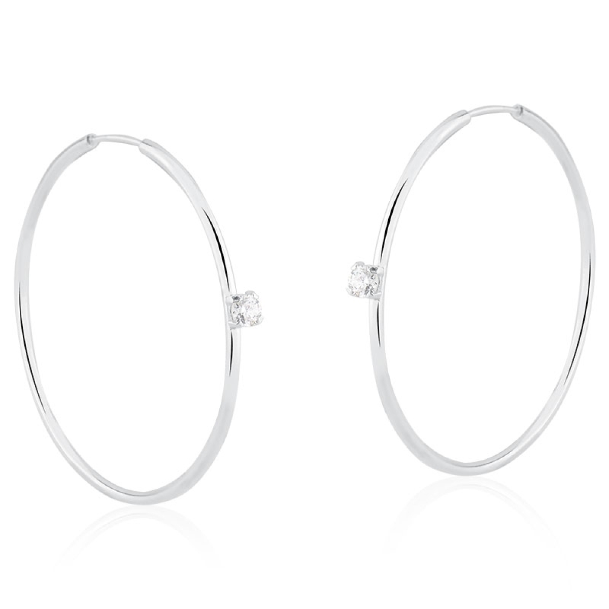 Brinco Argola Com Zircônia