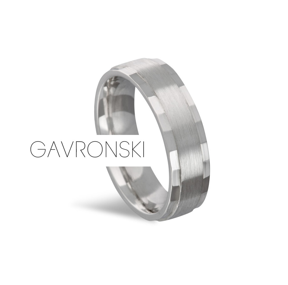 Aliança de Prata Reta Diamantada 6 MM Duplo 