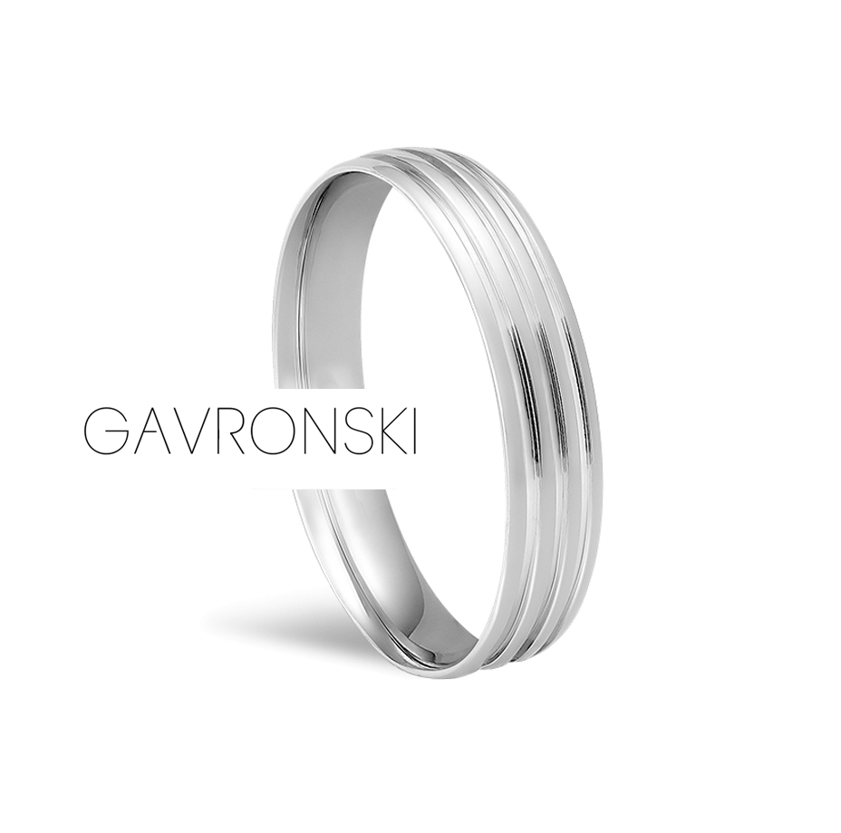 Aliança de Prata Abaulada Anatômica com 3 Frisos 