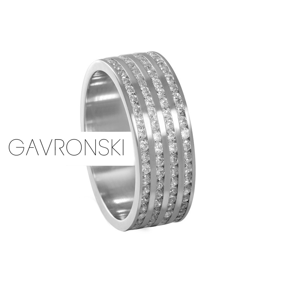 Aliança de Prata Reta com 4 Frisos Cravejados