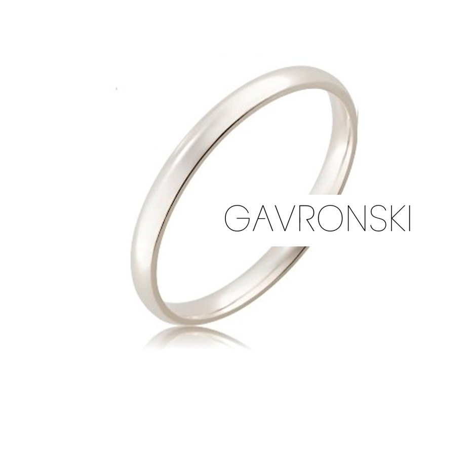 Aliança de Prata Abaulada Fina com 2mm