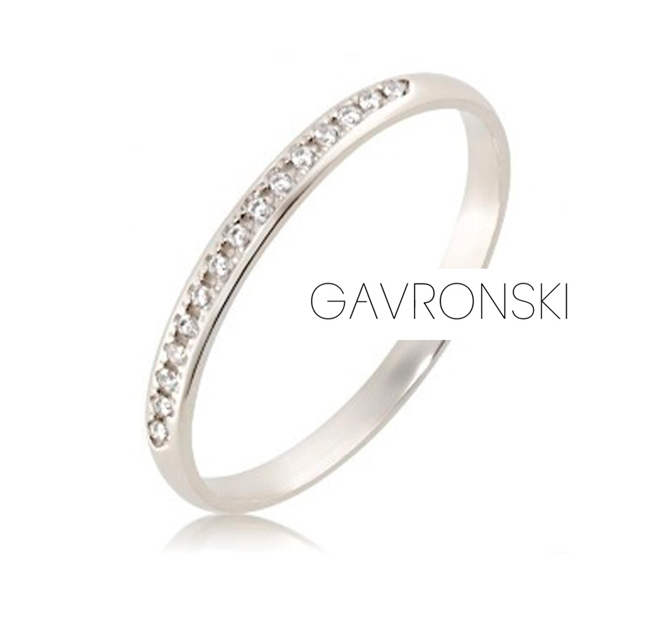 Aliança de Prata Anatomica com 2 mm meia cravejada