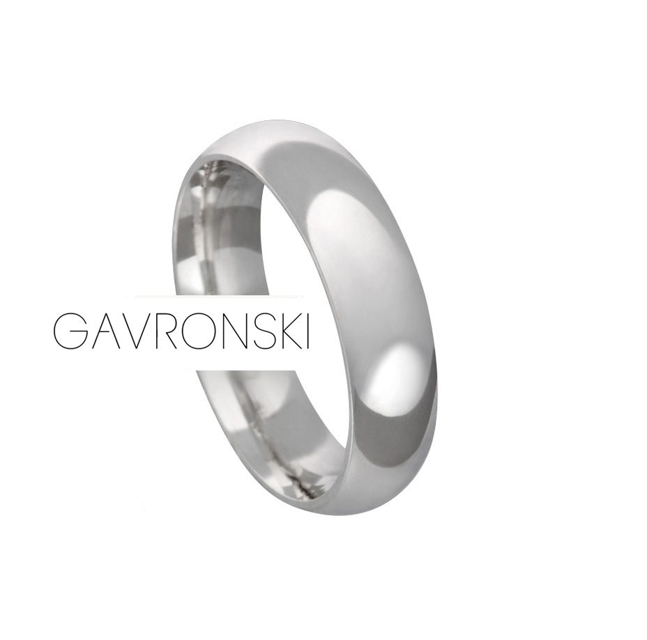 Aliança de Prata Anatômica Lisa com 5mm