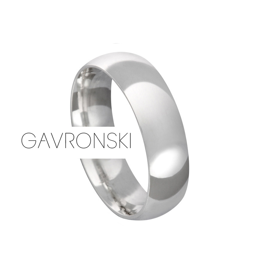 Aliança de Prata Anatômica Lisa com 6mm 