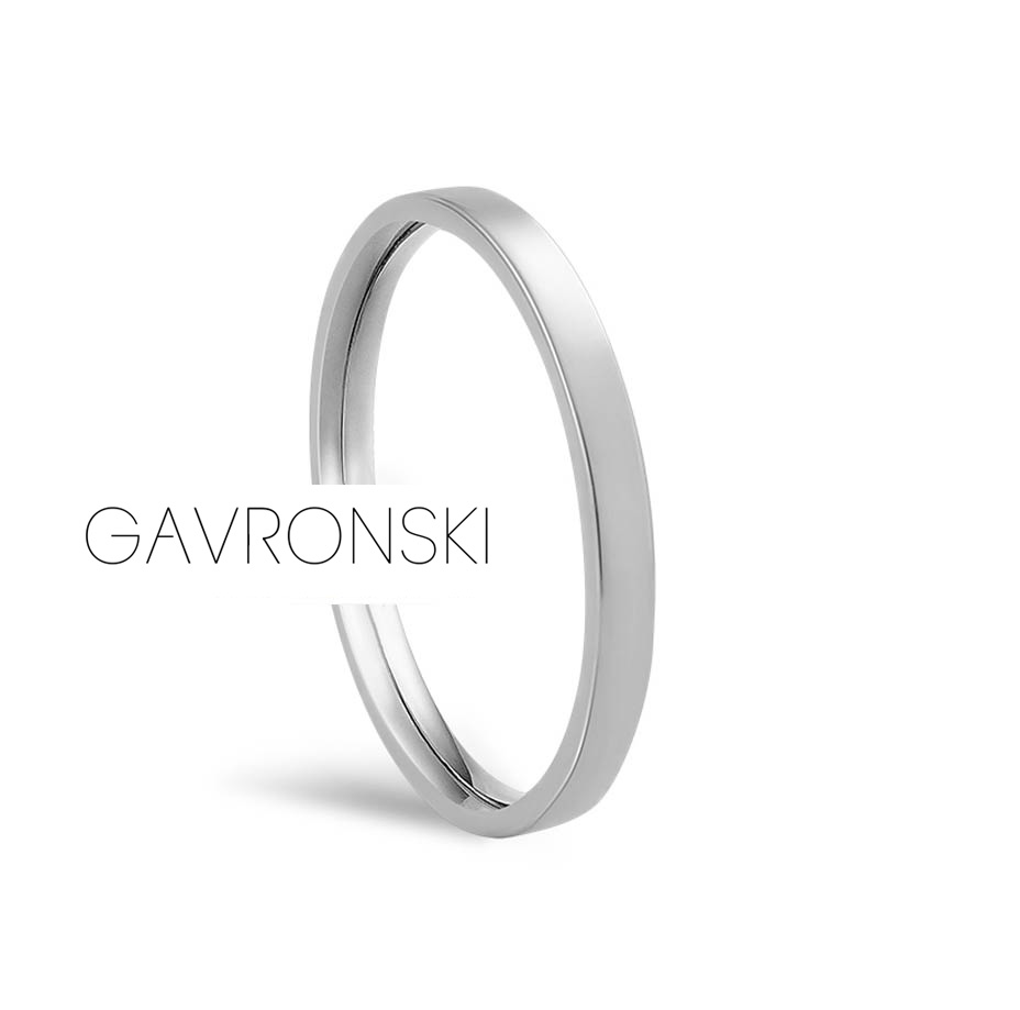 Aliança de Prata Anatômica Reta Lisa com 2mm