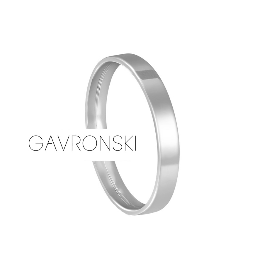 Aliança de Prata Anatômica Reta Lisa com 3mm