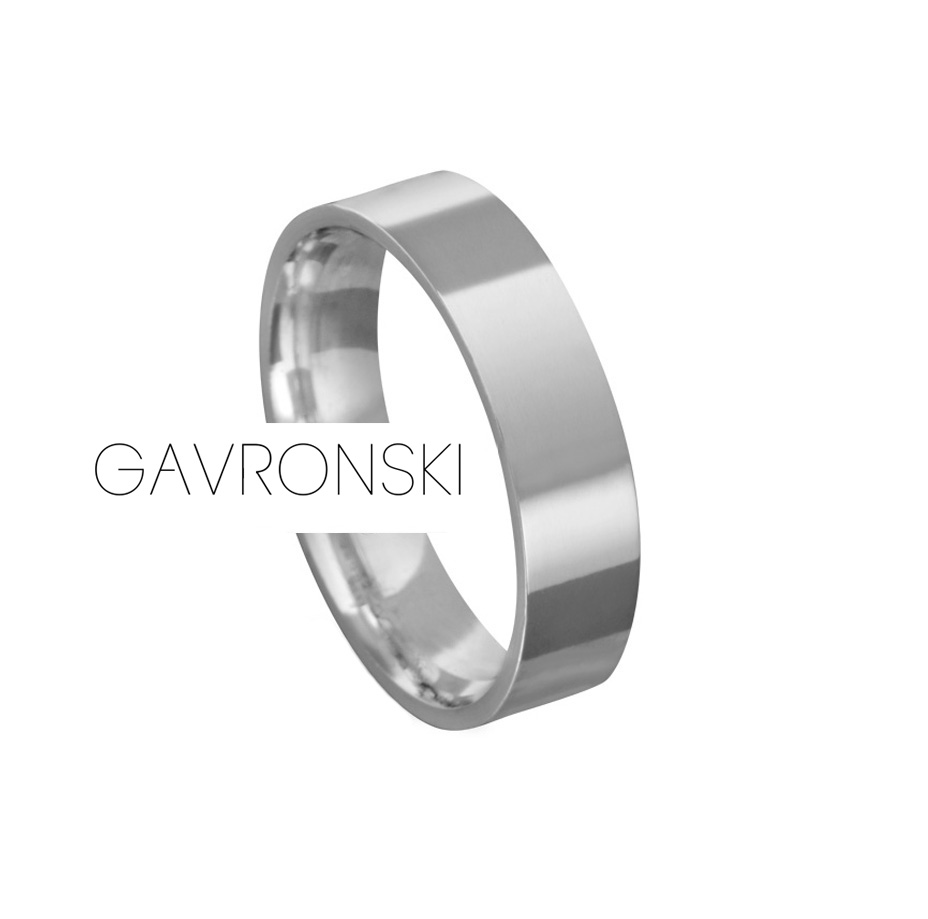 Aliança de Prata Anatômica Reta Lisa com 5mm