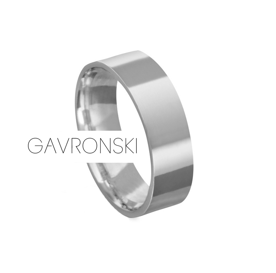 Aliança de Prata Anatômica Reta Lisa com 6mm