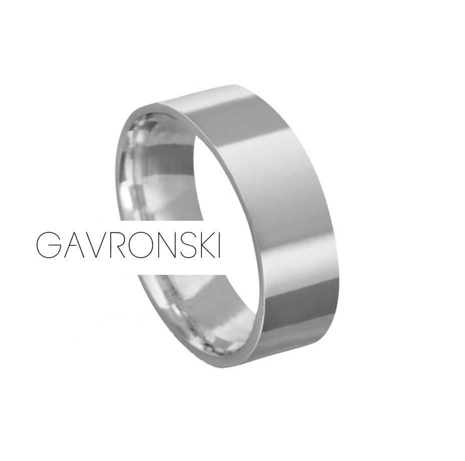 Aliança de Prata Anatômica Reta Lisa com 7mm